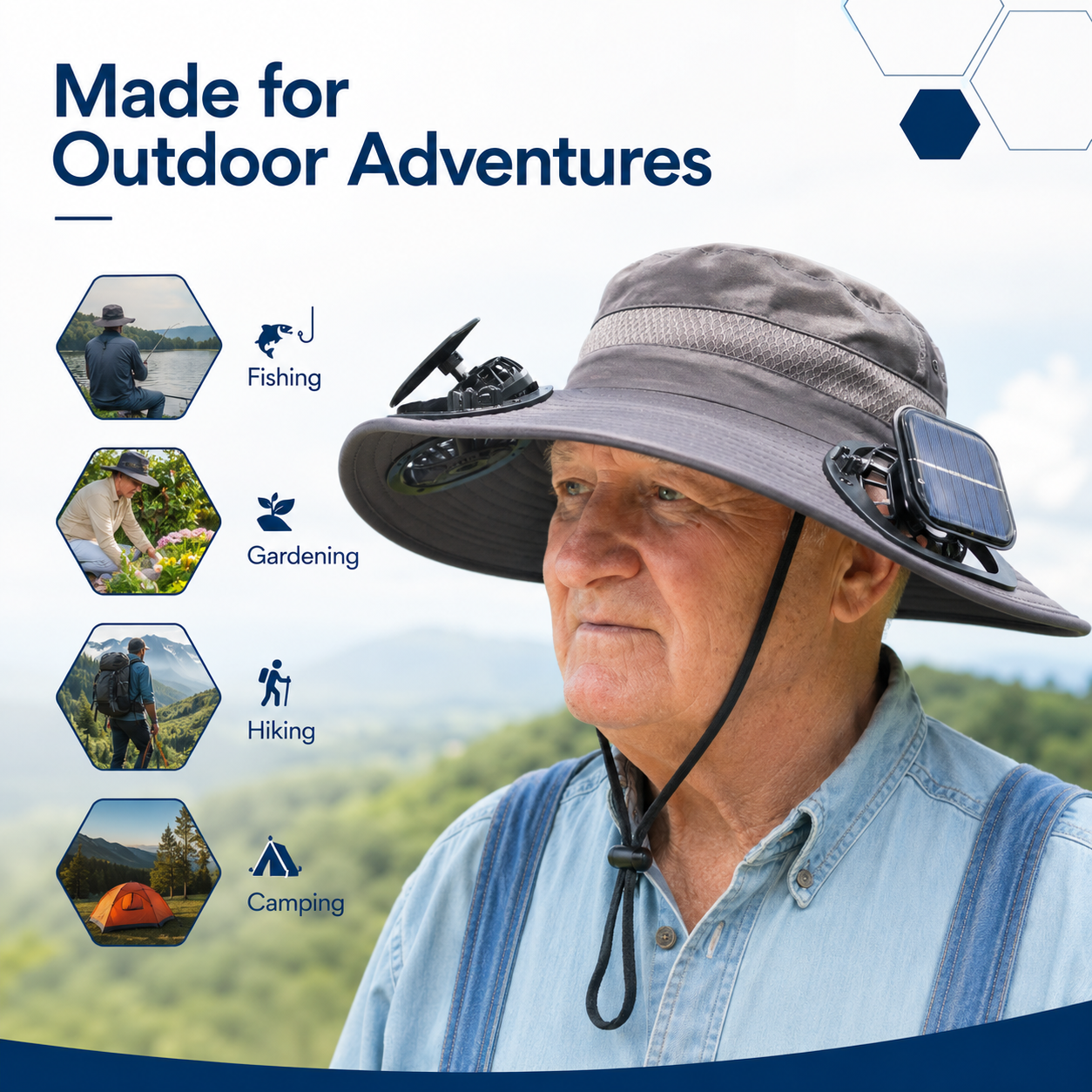 Langston Outdoor Solar Hat