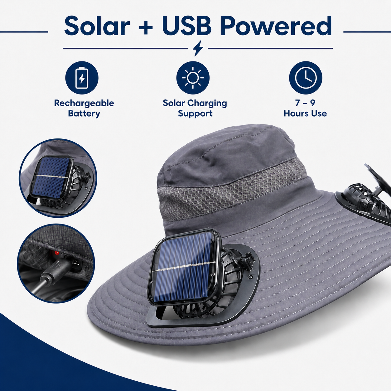 Langston Outdoor Solar Hat