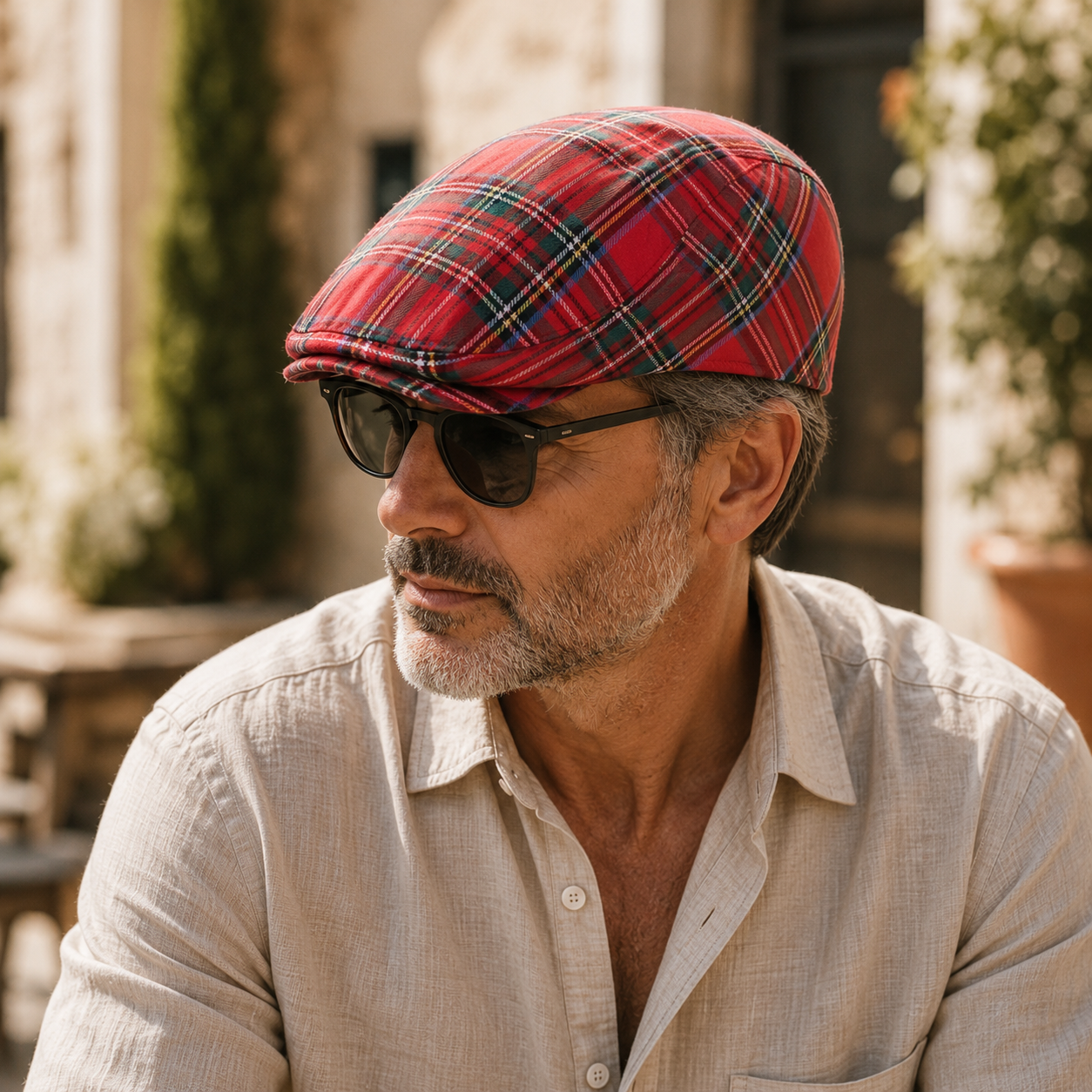 Langston Tartan Flat Cap
