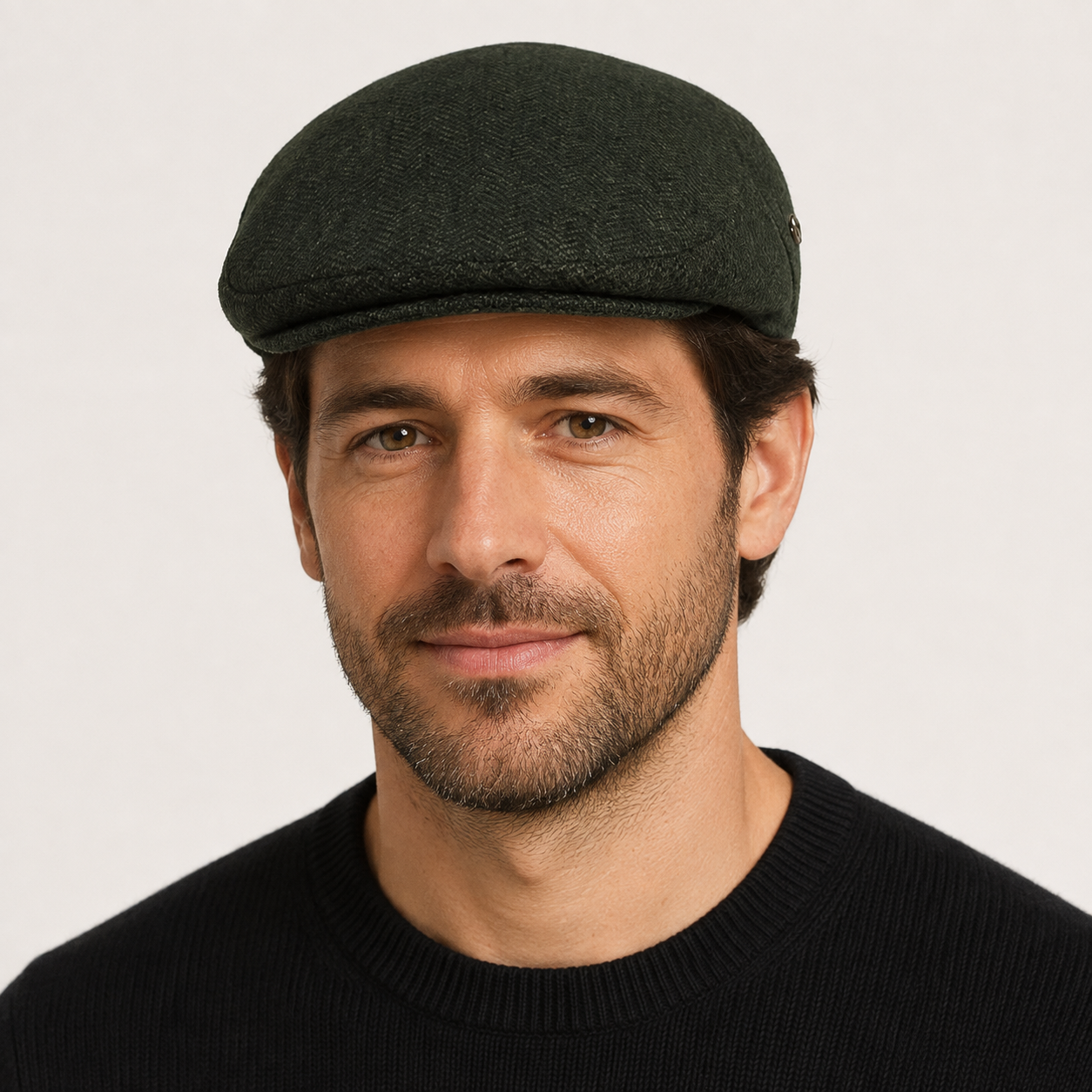 Barrow Herringbone Flat Cap Wool Blend
