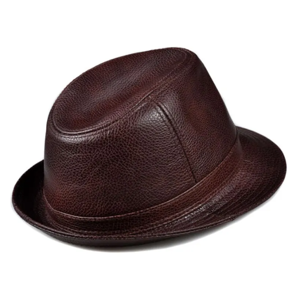 Dawson Genuine Leather Trilby Hat