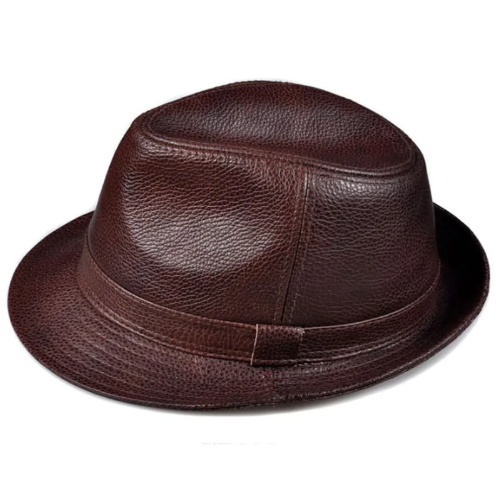 Dawson Genuine Leather Trilby Hat