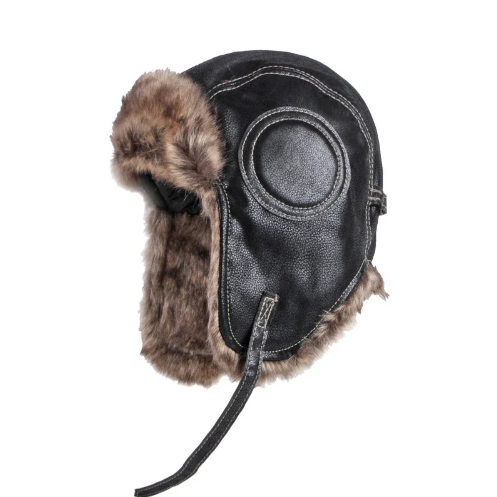 Frosthaven Winter Fur Leather Bomber Hat