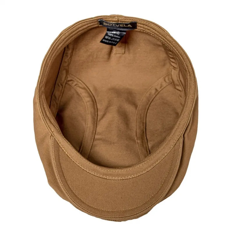 Thornton Cotton Flat Cap Classic Panel Design