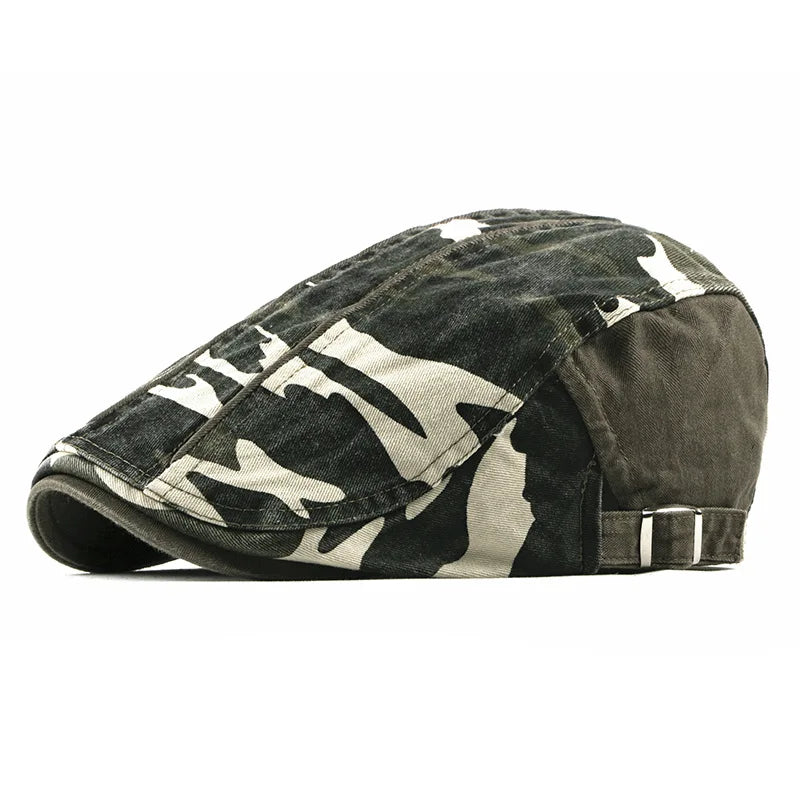 Langston Camo Flat Cap