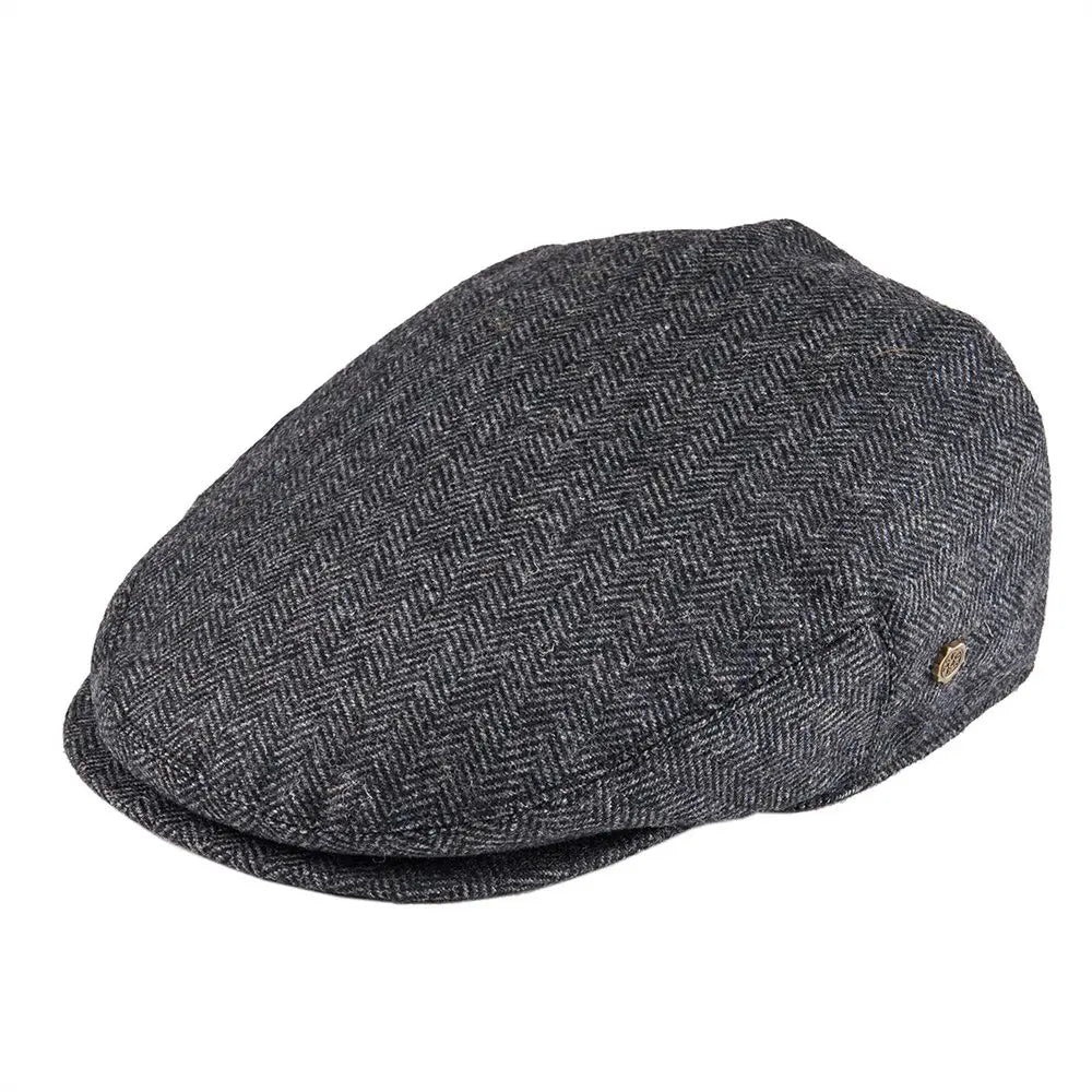 Barrow Herringbone Flat Cap Wool Blend