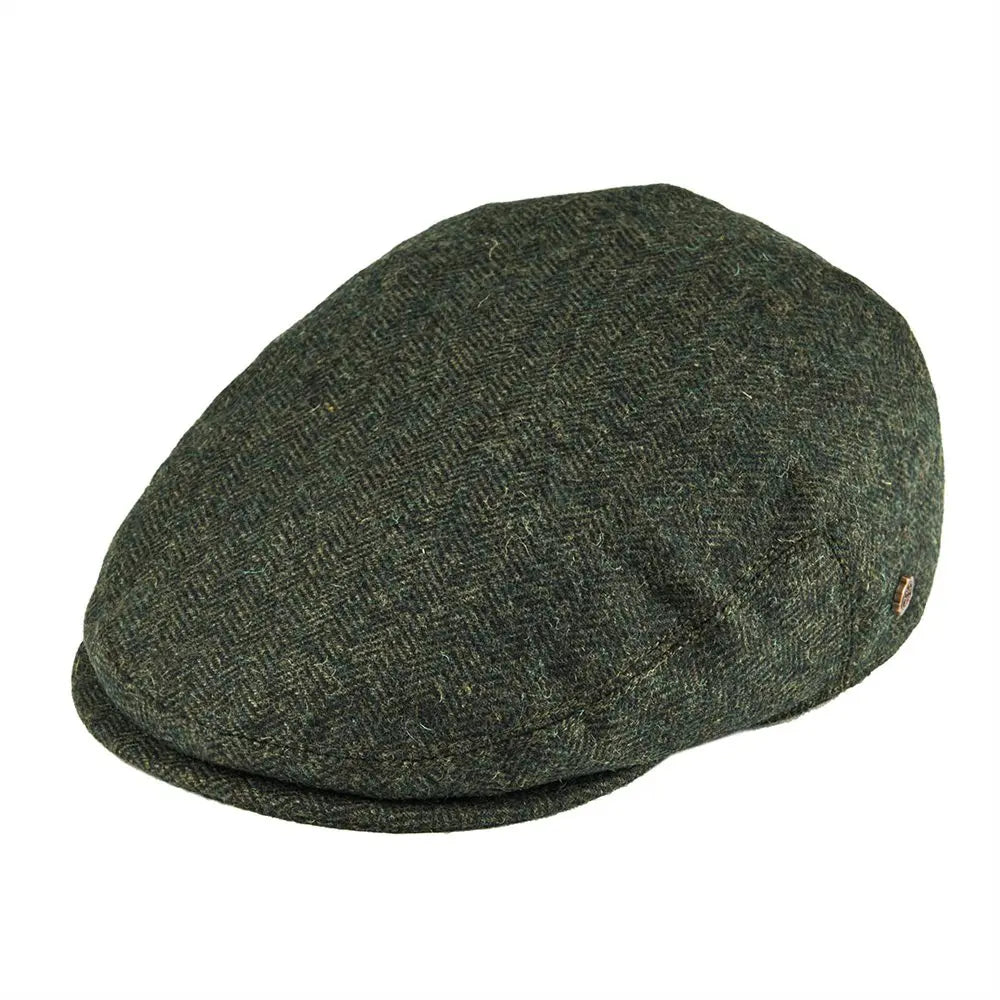 Barrow Herringbone Flat Cap Wool Blend