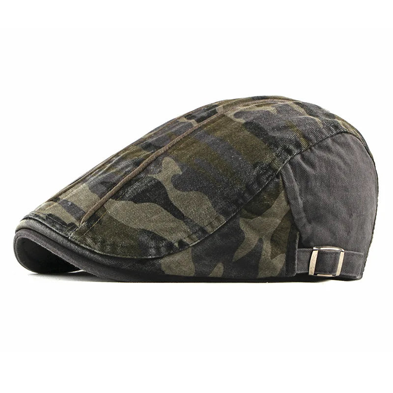 Langston Camo Flat Cap