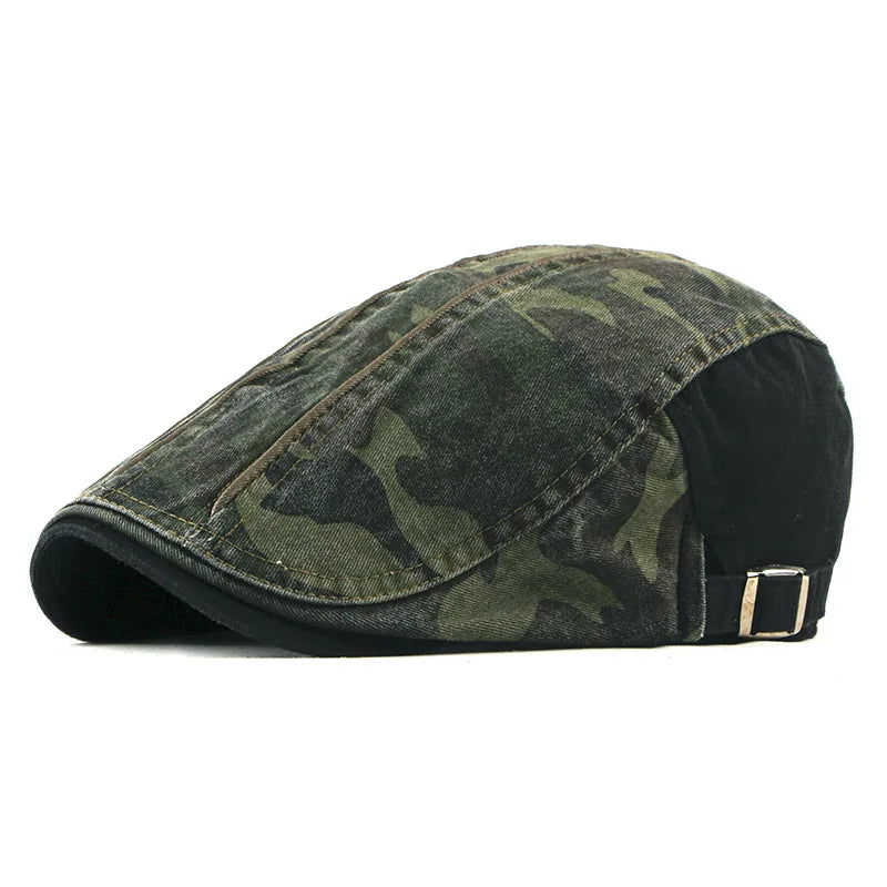 Langston Camo Flat Cap