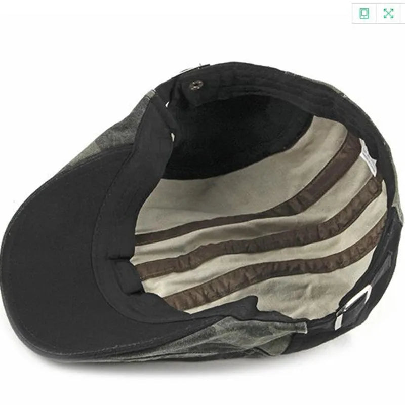 Langston Camo Flat Cap