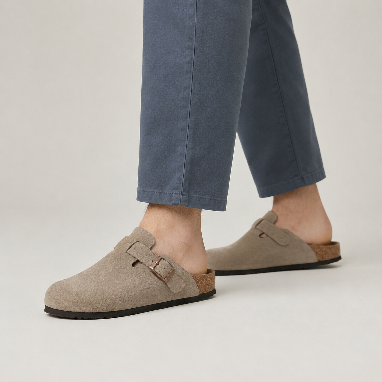Men’s Adjustable Suede Clogs