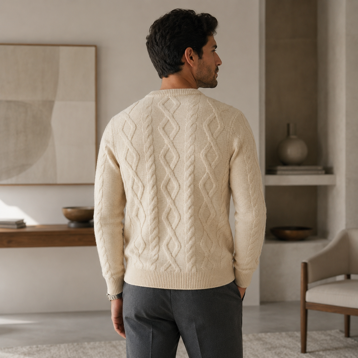 Men's Cable Knit Jumper