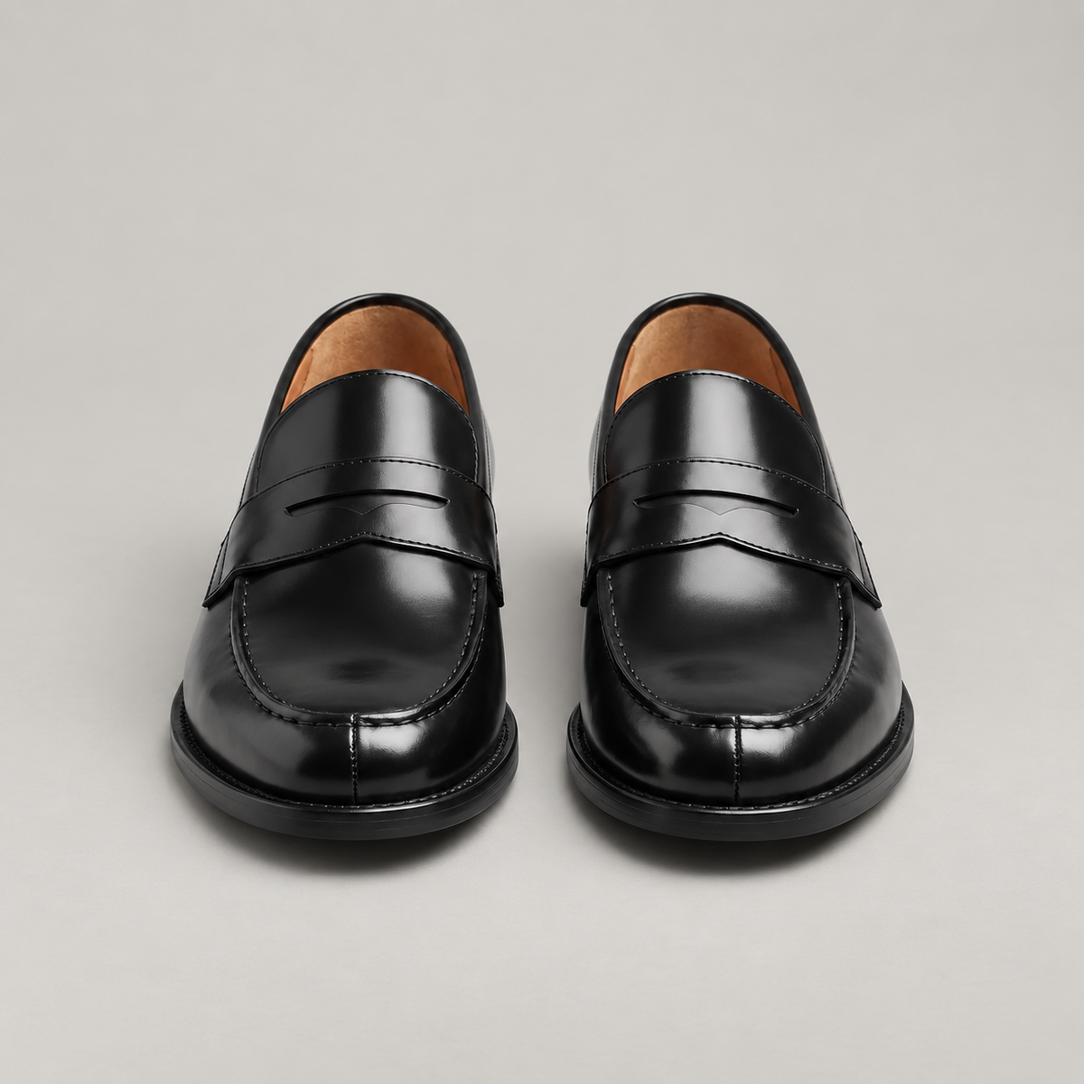 Men's Classic Leather-Look Penny Loafers