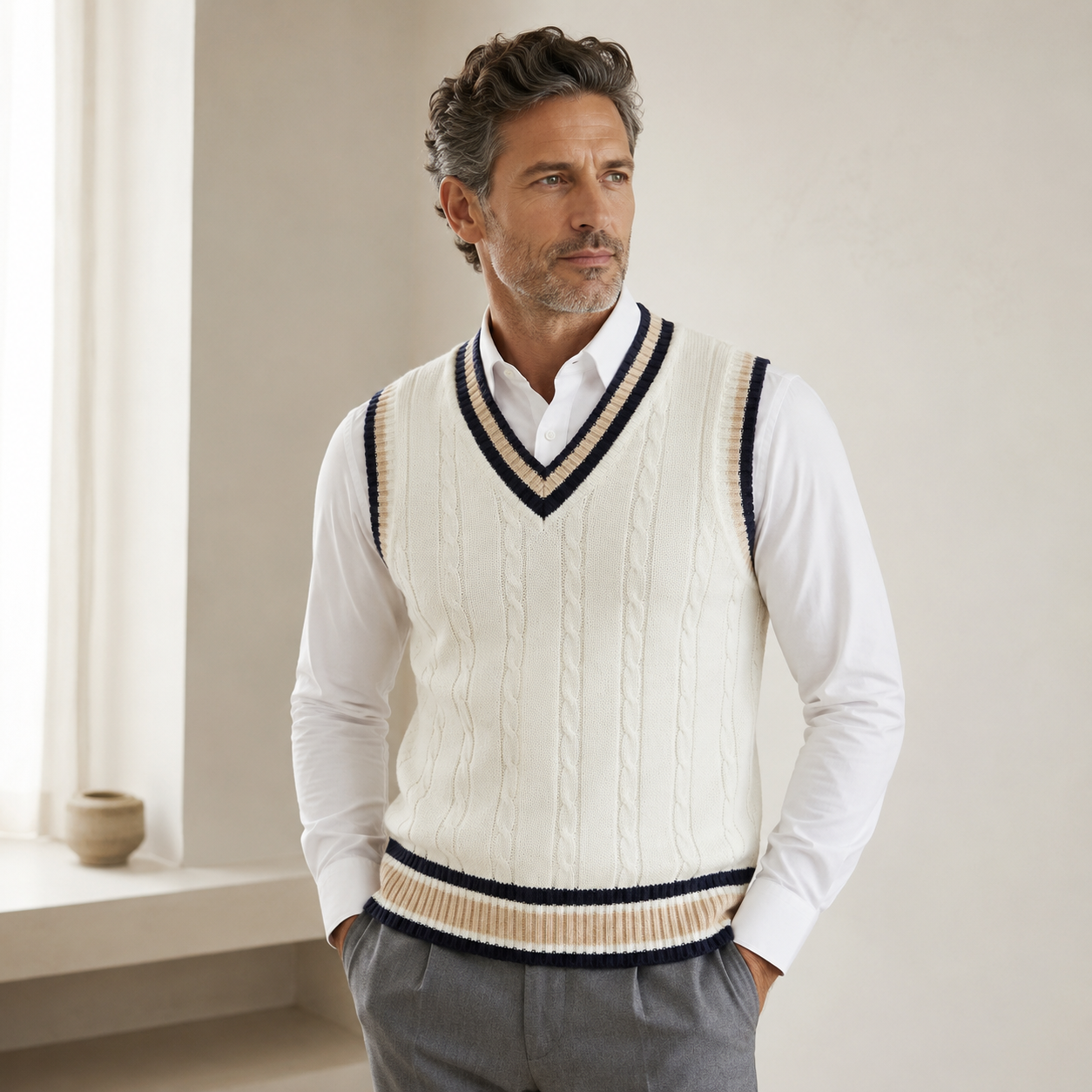 Men's Cricket Vest Sweater