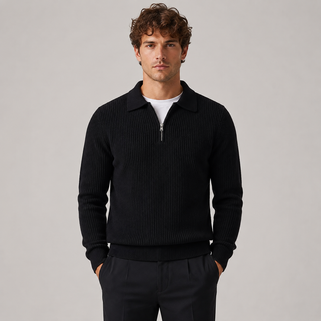 Men's Quarter Zip Sweater