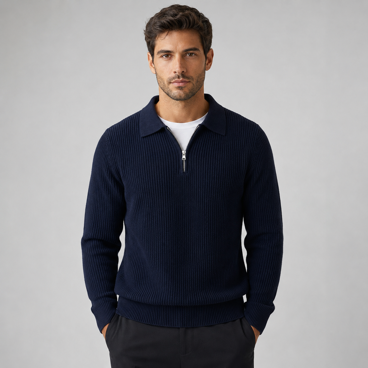 Men's Quarter Zip Sweater