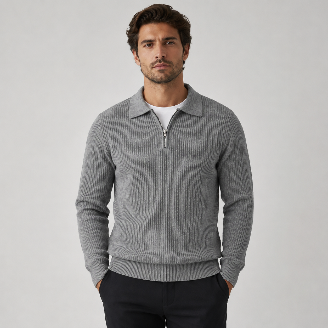 Men's Quarter Zip Sweater