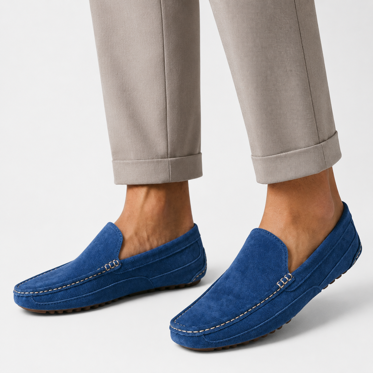 Men’s Suede Driving Loafers Slip-On Shoes