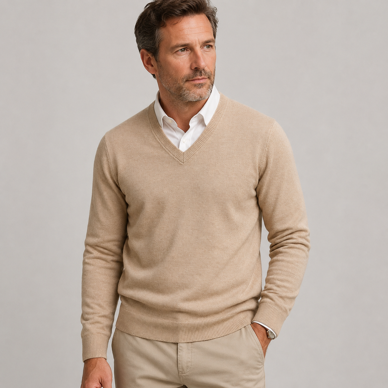 Men's V-Neck Jumper