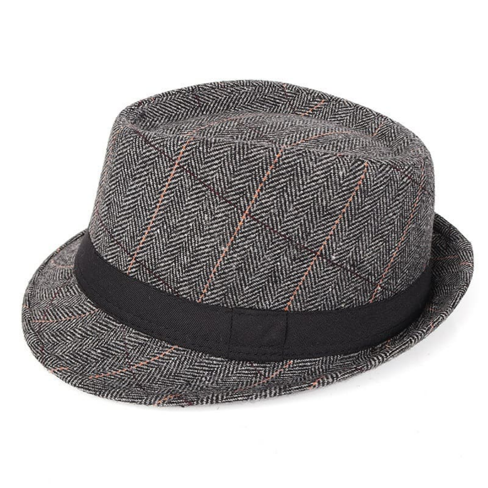 Pembroke Striped Herringbone Trilby Hat