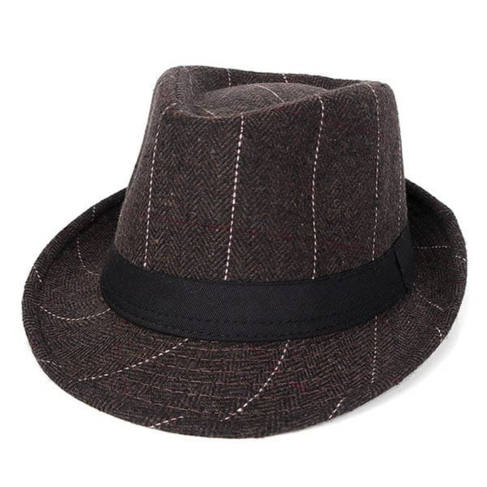 Pembroke Striped Herringbone Trilby Hat