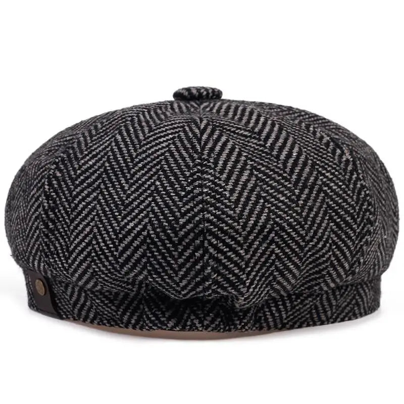Thorpe Herringbone Newsboy Cap
