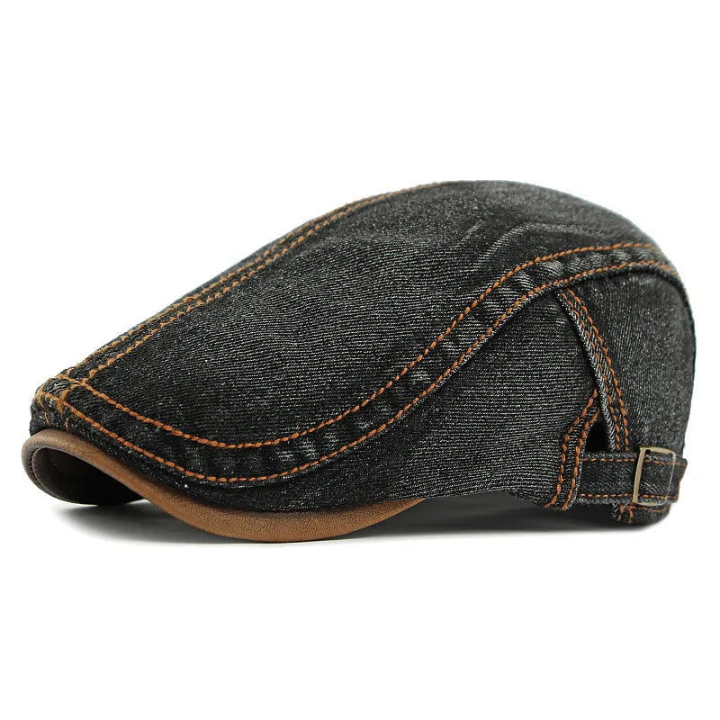 Colton Denim Flat Cap