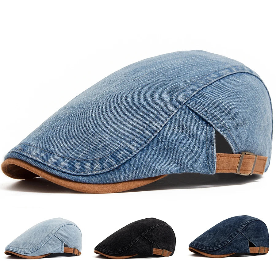 Beaumont Denim Flat Cap