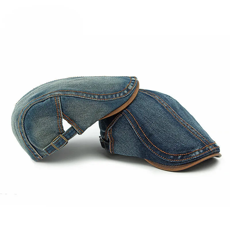 Colton Denim Flat Cap