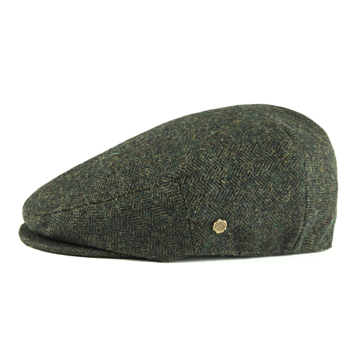 Barrow Herringbone Flat Cap Wool Blend