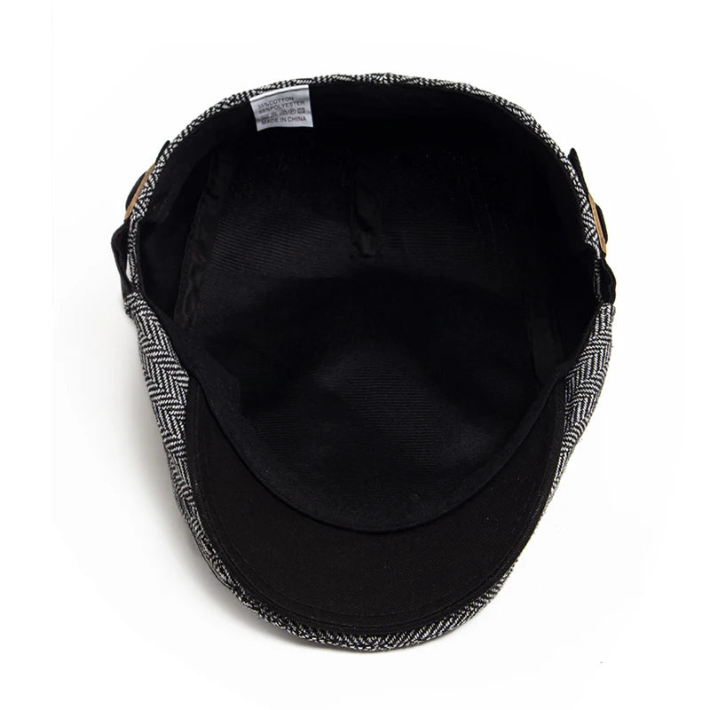 Fulton Herringbone Flat Cap