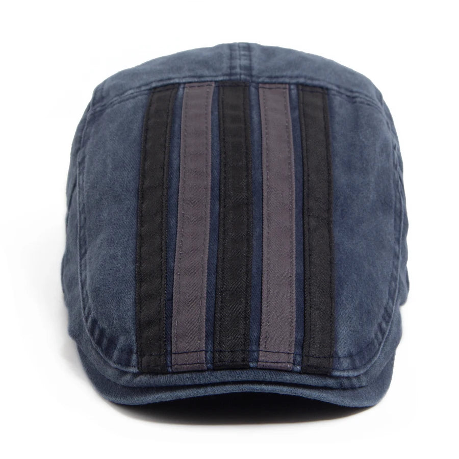 Ashcroft Stripe Flat Cap