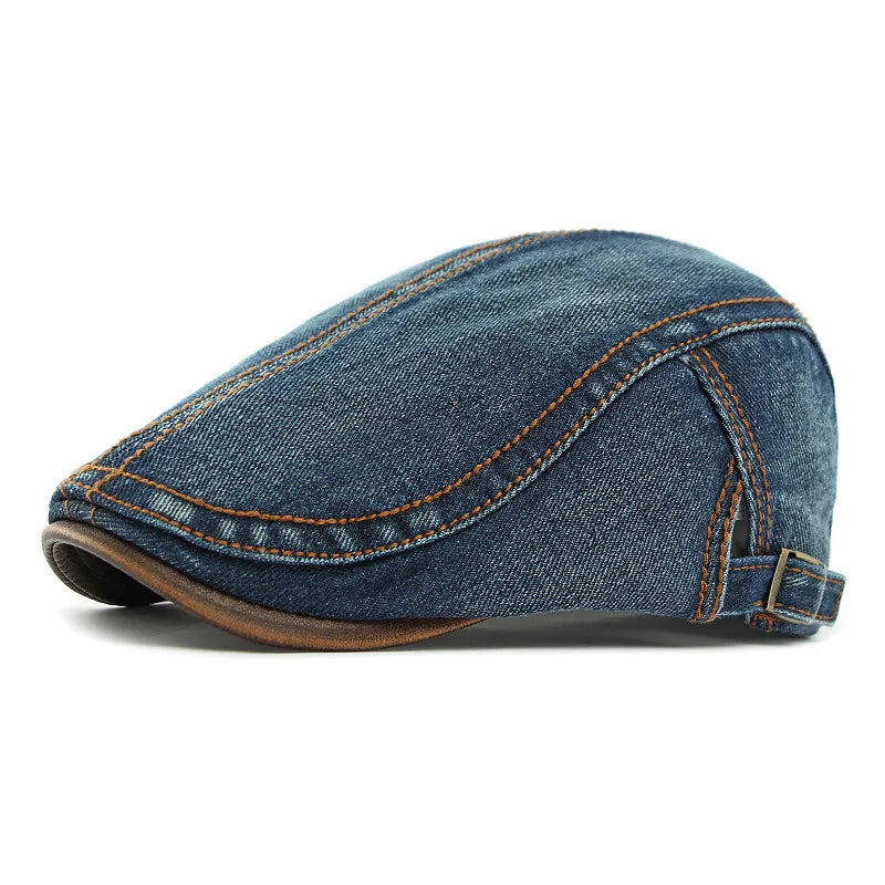 Colton Denim Flat Cap