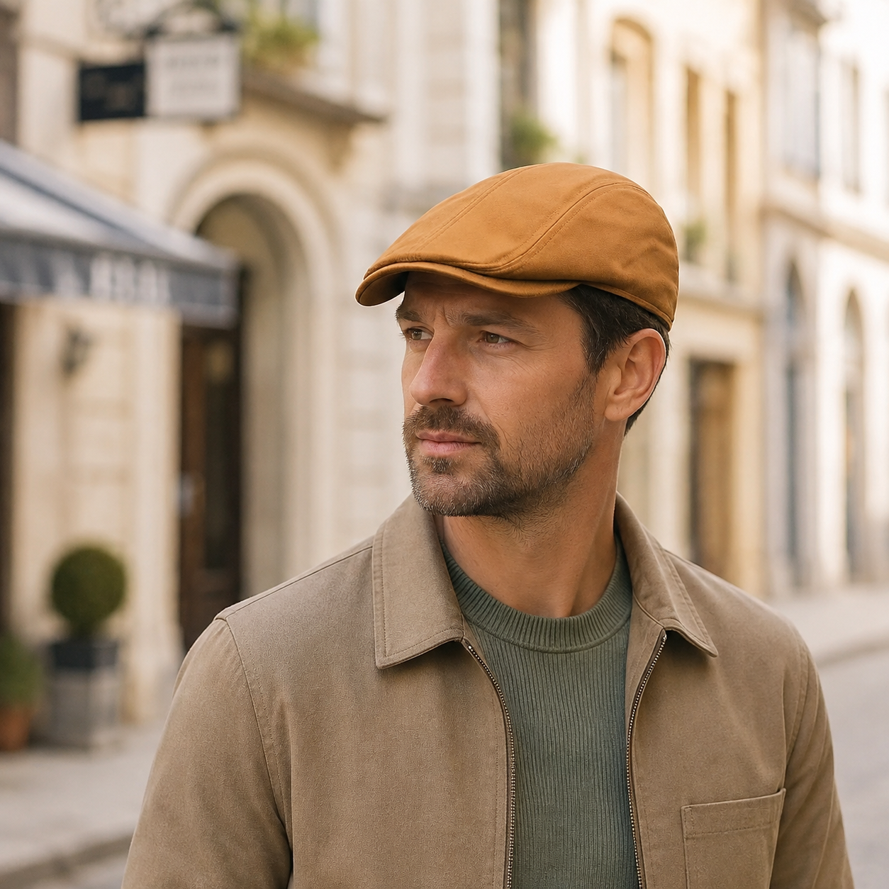 Thornton Cotton Flat Cap Classic Panel Design