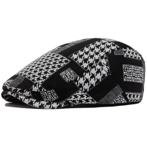 Berkley Patchwork Houndstooth Flat Cap