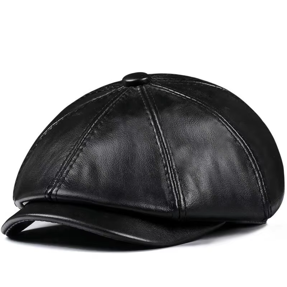 Wellington Genuine Leather Newsboy Cap