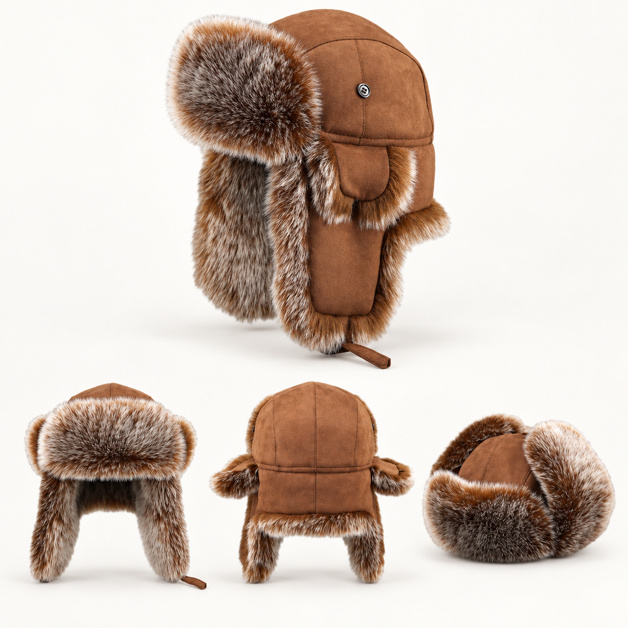 Westbrook Warm Fur-Lined Winter Trapper Hat