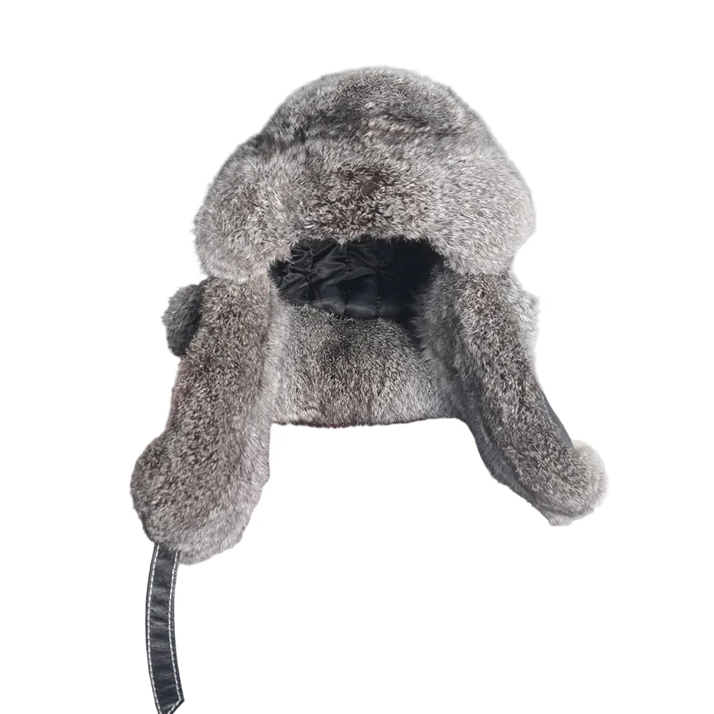 Winterpeak Genuine Leather Fur-Lined Trapper Hat