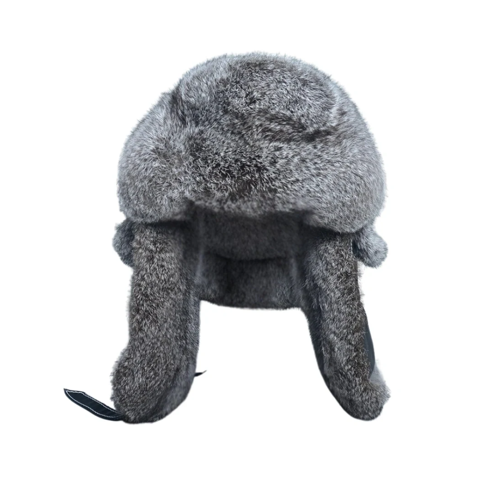 Winterpeak Genuine Leather Fur-Lined Trapper Hat