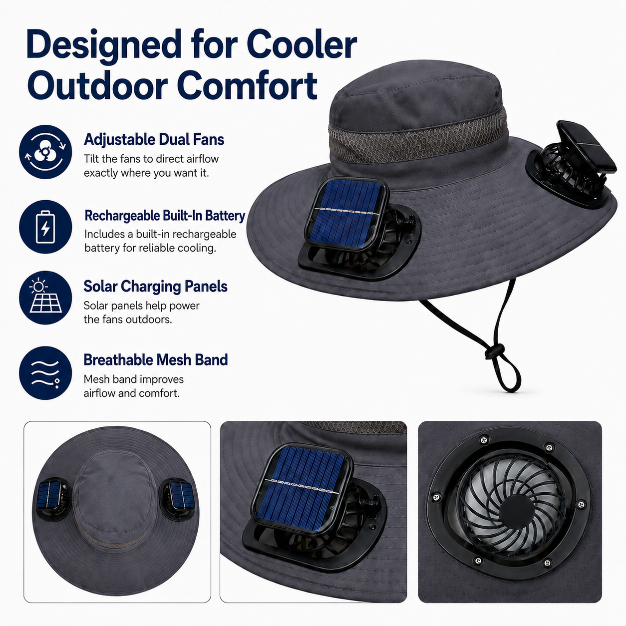 Langston Outdoor Solar Hat
